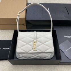 생로랑 Saint laurent/YSL 698567 Quilted Lambskin Le 57 Shoulder Bag Blanc Vintage