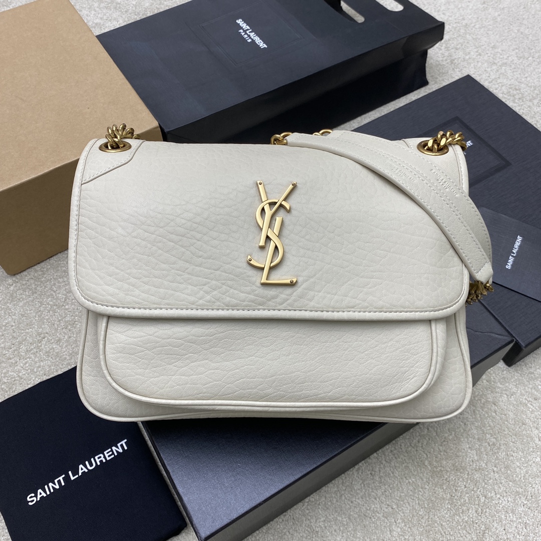 생로랑 Saint laurent/YSL 633178 Oversized Niki In Grained Lambskin White 28CM