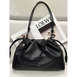 로에베 Loewe Flamenco Purse 1776 클러치 Black 41cm