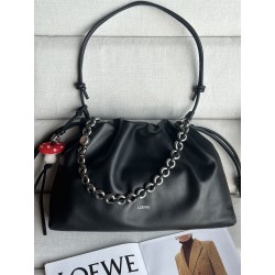 로에베 Loewe Flamenco Purse 1776 클러치 Black 41cm