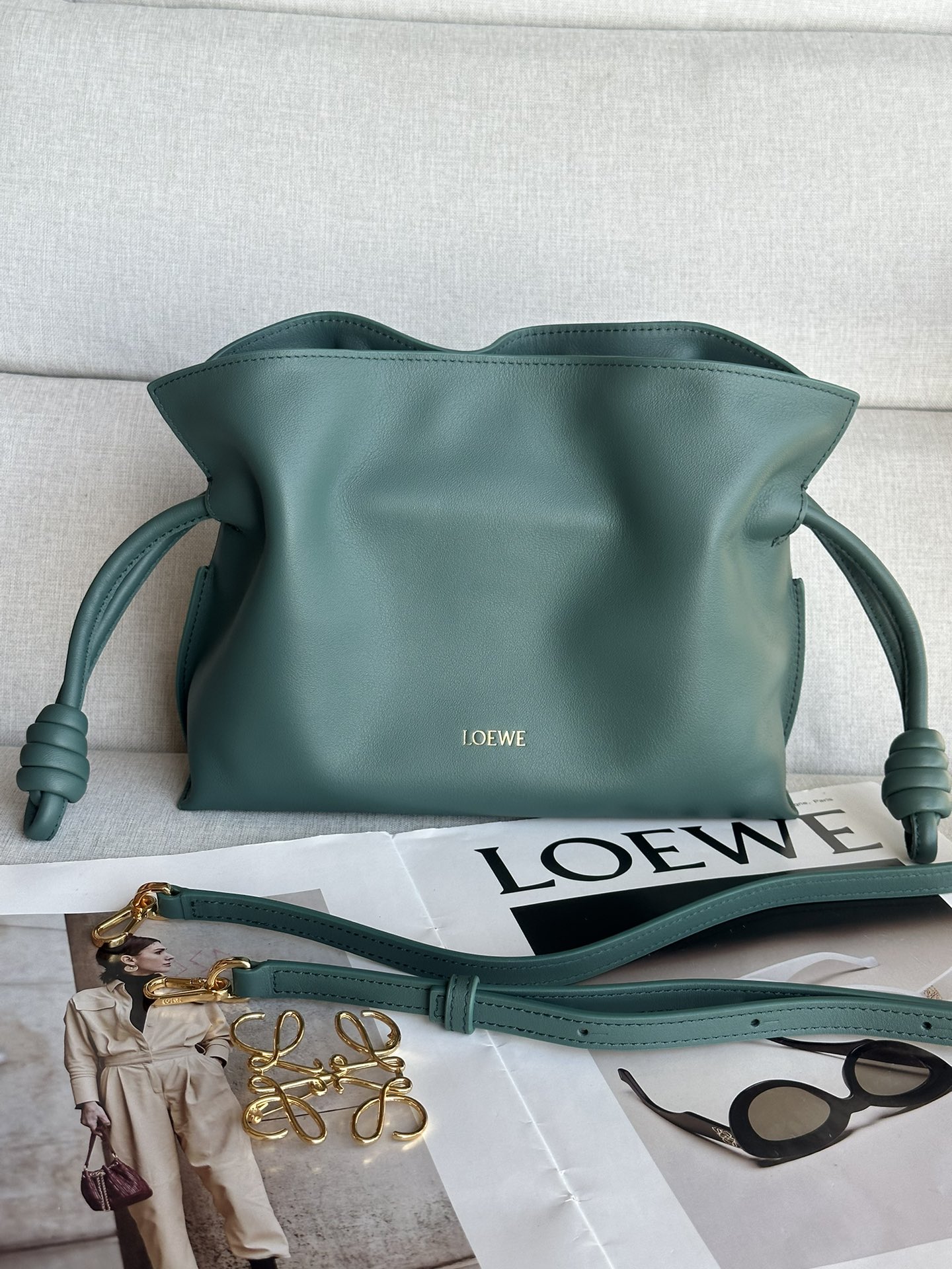 로에베 Loewe Flamenco 11050S 클러치 23.9cm