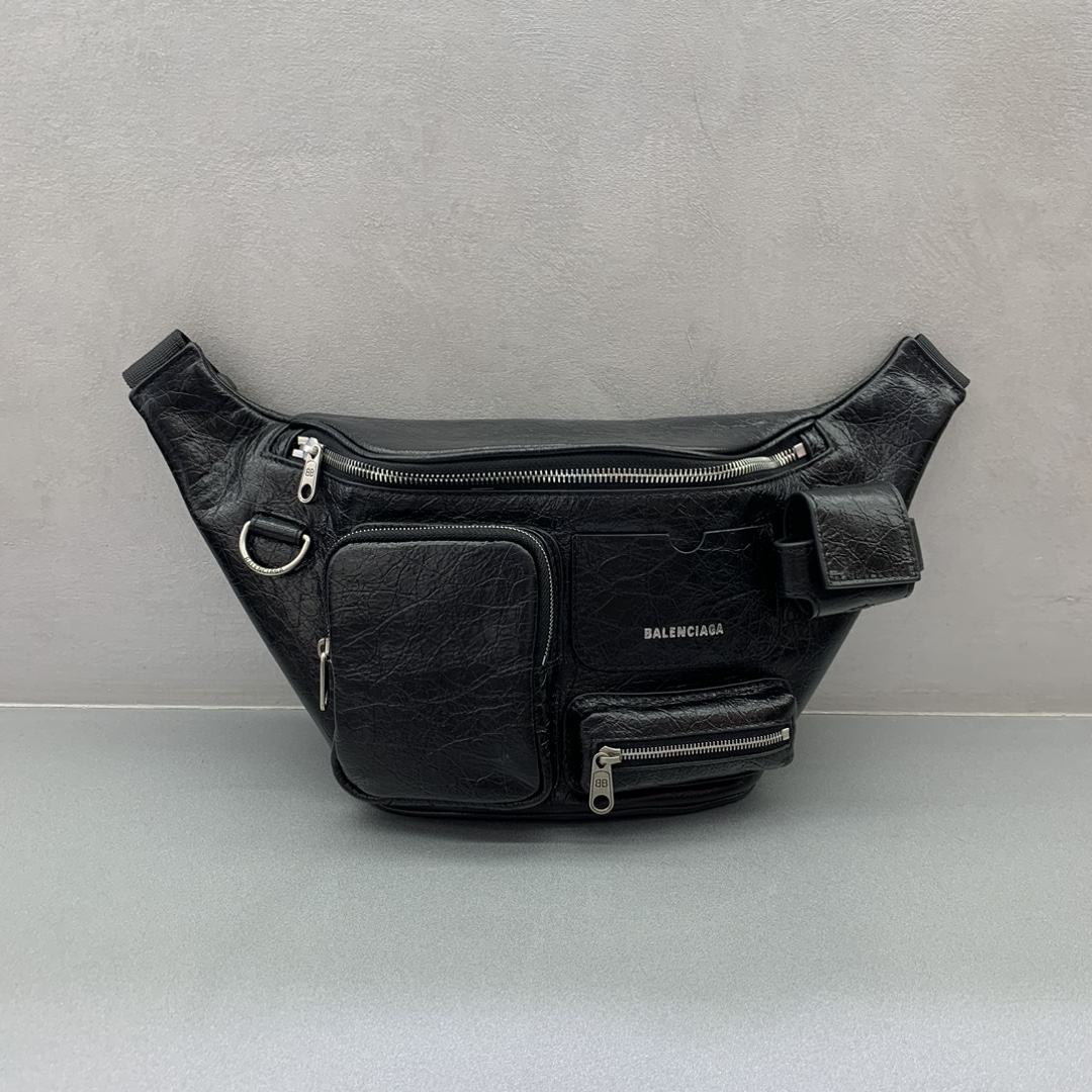 발렌시아가 Balenciaga 703143 Superbusy Beltpack Black