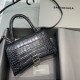 발렌시아가 Balenciaga 592833 Hourglass XS Handbag Black 23cm