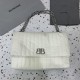 발렌시아가 Balenciaga Monaco Large Chain Bag Quilted White 43.5cm