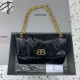 발렌시아가 Balenciaga 765966 Monaco Medium Chain Bag Black 32.5cm