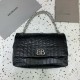 발렌시아가 Balenciaga Monaco Large Chain Bag Quilted White 43.5cm