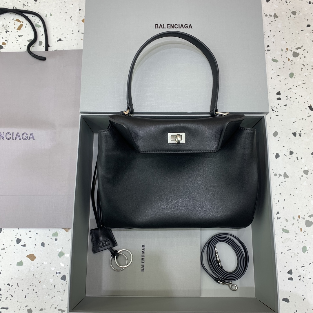 발렌시아가 Balenciaga 78972 Rodeo Small Bag Black 29cm