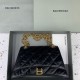 발렌시아가 Balenciaga Crush Medium Chain Bag Black 31cm