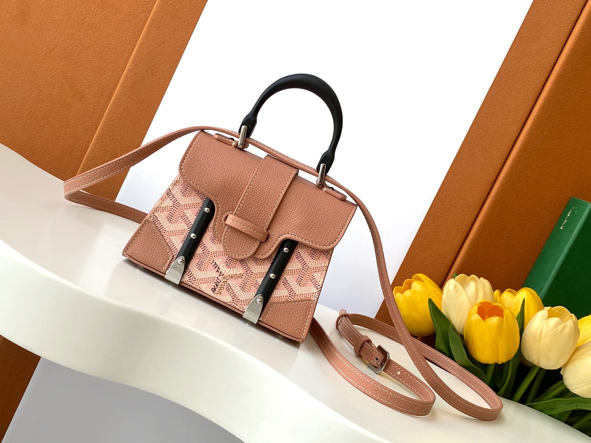 고야드 Goyard 8032 Mini SAIGON STRUCTURÉ NANO 탑 핸들백 14.5cm