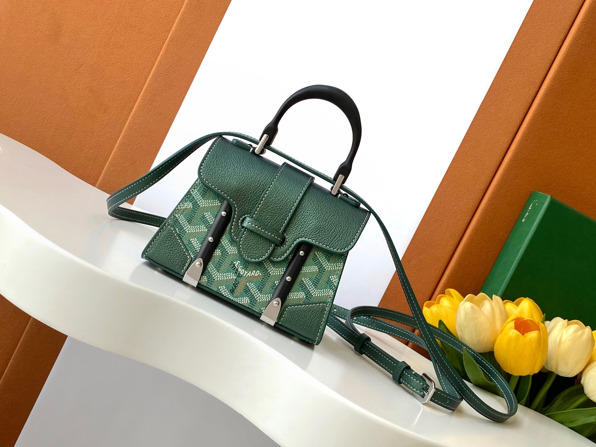 고야드 Goyard 8032 Mini SAIGON STRUCTURÉ NANO 탑 핸들백 14.5cm