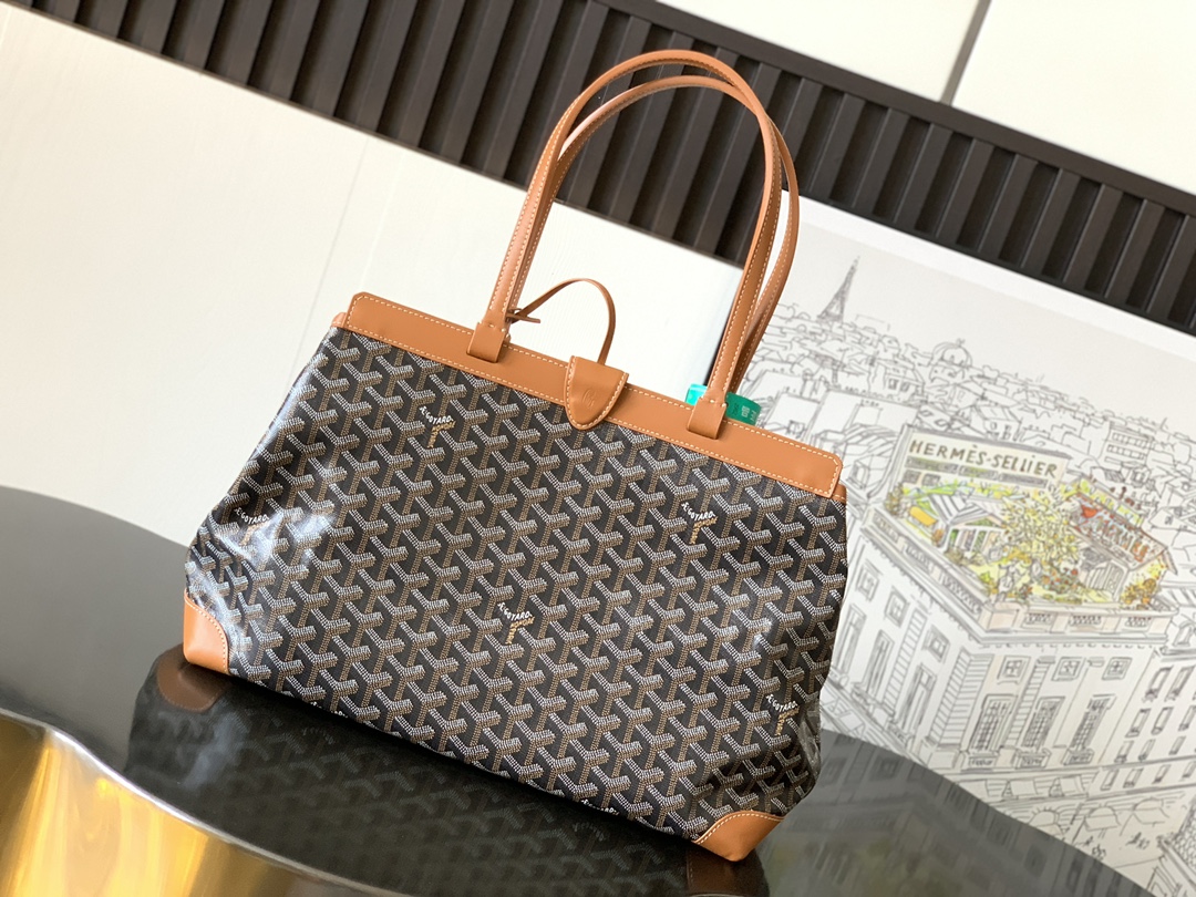 고야드 Goyard 003075 Bellechasse Biaude PM Bag Black Tan