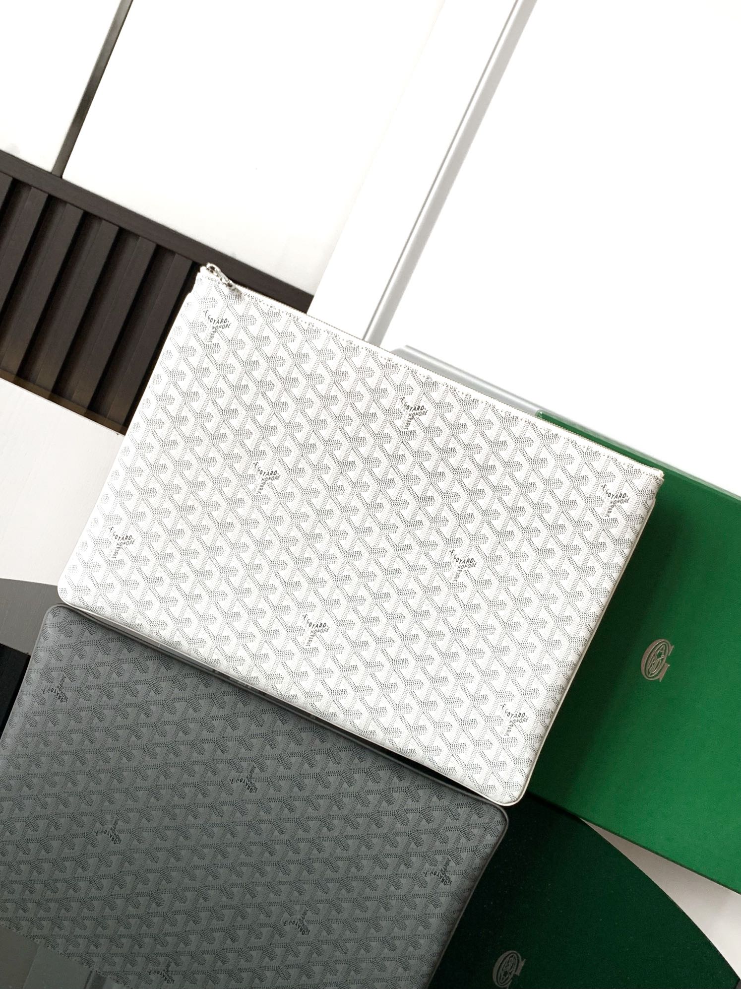 고야드 Goyard 1060 Large Sénat 클러치 White 36cm