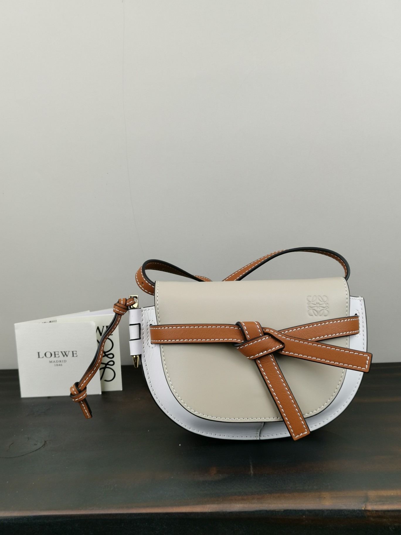 로에베 Loewe 56t17 Mini Gate Dual Bag In Soft Calfskin