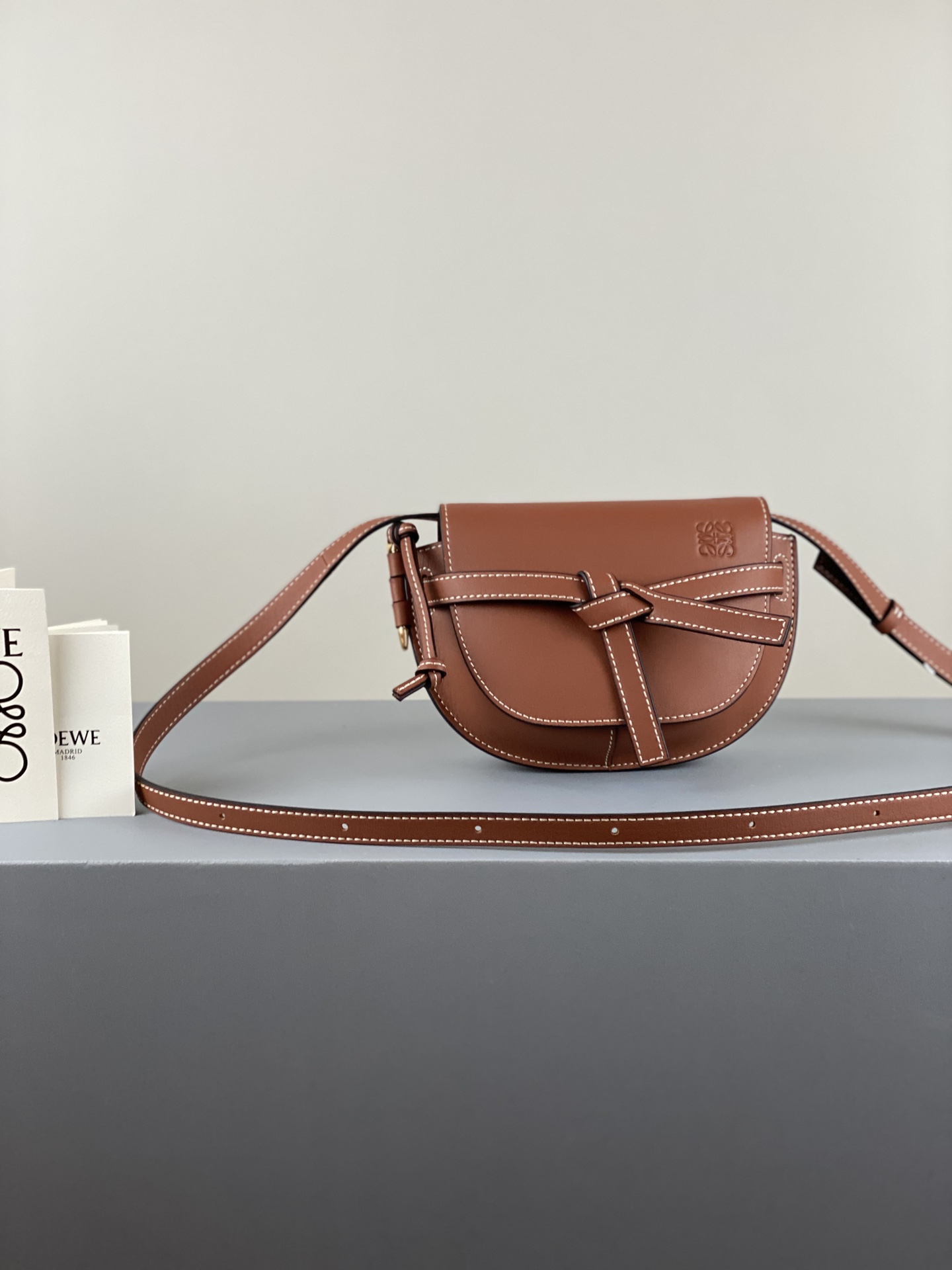 로에베 Loewe 56t17 Mini Gate Dual Bag In Soft Calfskin