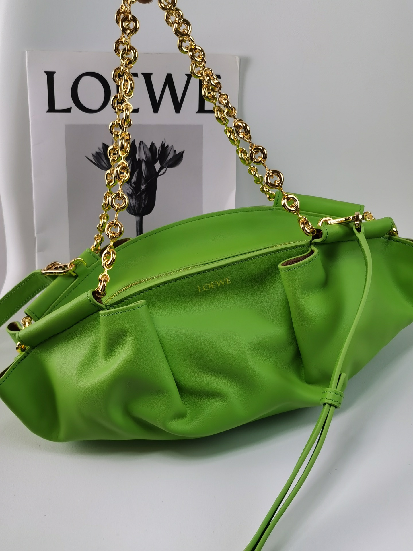 로에베 Loewe 1668A Small Paseo Bag In Shiny Nappa Calfskin 35cm