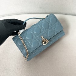 디올 Dior S0980 Miss Dior Mini Bag Cloud Blue Cannage Lambskin