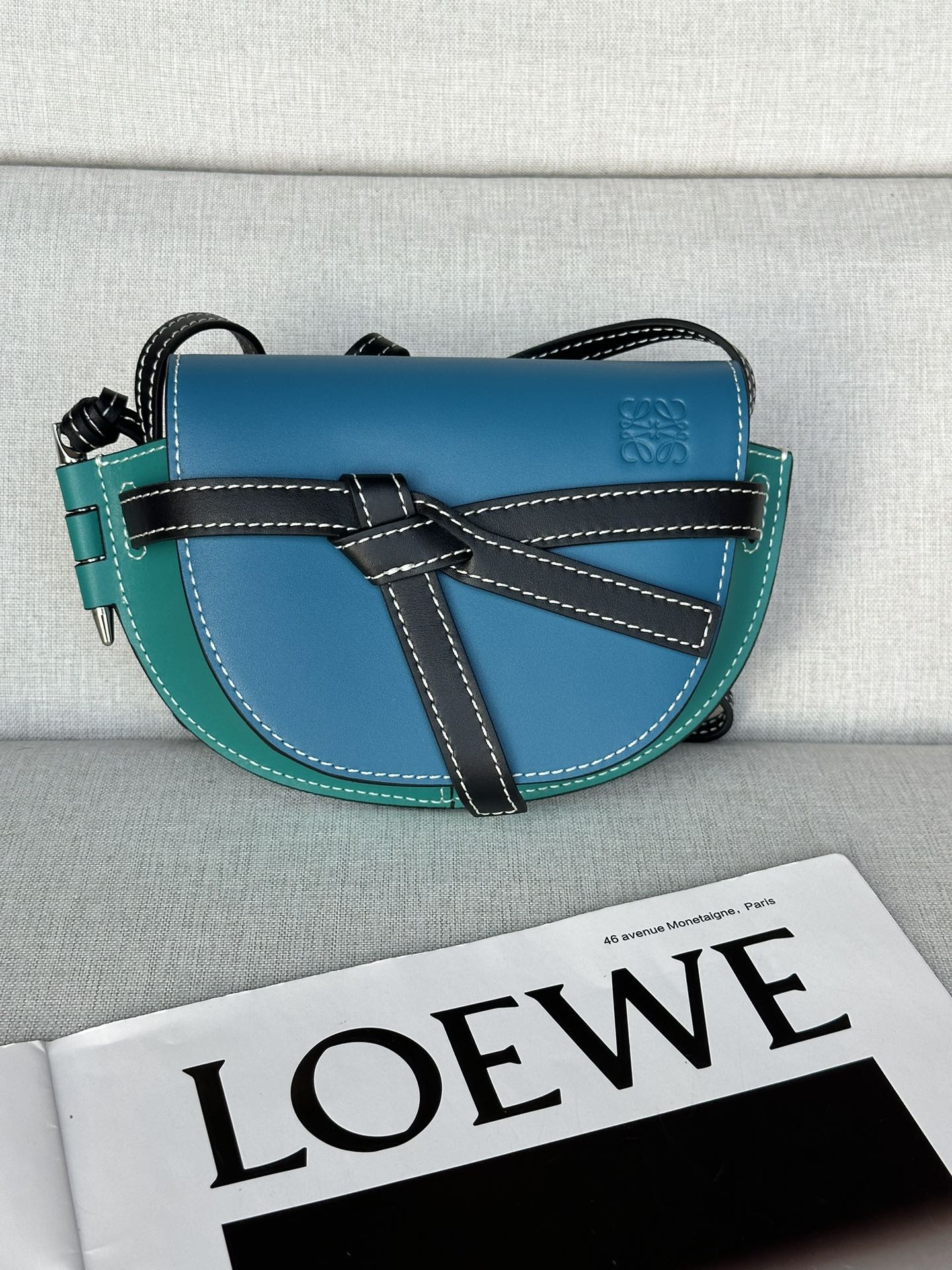 로에베 Loewe 56t18 Mini Gate Dual Bag 15cm
