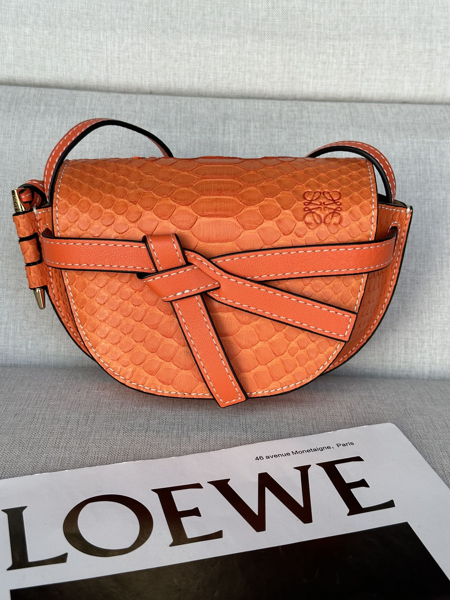 로에베 Loewe 56t18 Mini Gate Dual Bag 15cm