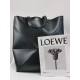 로에베 Loewe 1761 Large Puzzle Fold Tote In Shiny Calfskin Black 42cm