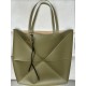 로에베 Loewe 1761 Large Puzzle Fold Tote In Shiny Calfskin 42cm