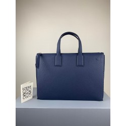 로에베 Loewe 3065 Goya Simple Briefcase Blue 38cm