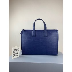로에베 Loewe 3065 Goya Simple Briefcase Blue 38cm