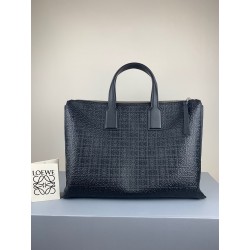 로에베 Loewe 3065 Goya Simple Briefcase Black 38cm