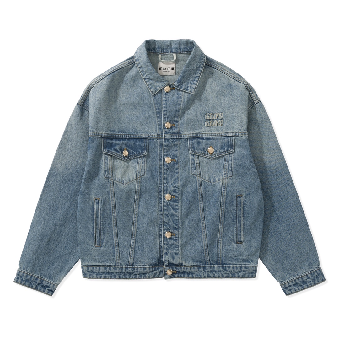 미우 미우 MIU MIU 데님 셔츠