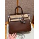 에르메스 Hermes Birkin 25cm Box 47 Chocolate/silver