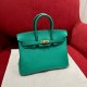 에르메스 Hermes Birkin 25cm Chèvre U4 Vert vertigo/gold