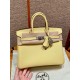 에르메스 Hermes Birkin 25cm Epsom 1Z Jaune Poussin/silver