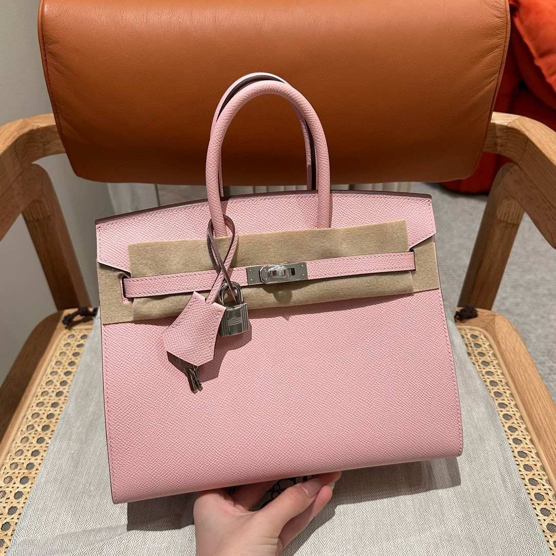 에르메스 Hermes Birkin 25cm Epsom 3Q Rose Sakure/silver