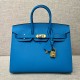 에르메스 Hermes Birkin 25cm Epsom B3 Blue Zanzibar/gold