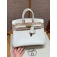 에르메스 Hermes Birkin 25cm Swift 01 Blanc/gold