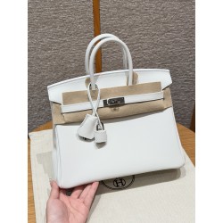 에르메스 Hermes Birkin 25cm Swift 01 Blanc/silver