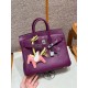 에르메스 Hermes Birkin 25cm Swift P9 Anemone/silver