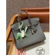 에르메스 Hermes Birkin 25cm Togo 0L Gris Meyer/silver