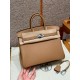 에르메스 Hermes Birkin 25cm Togo 0M Chai/silver