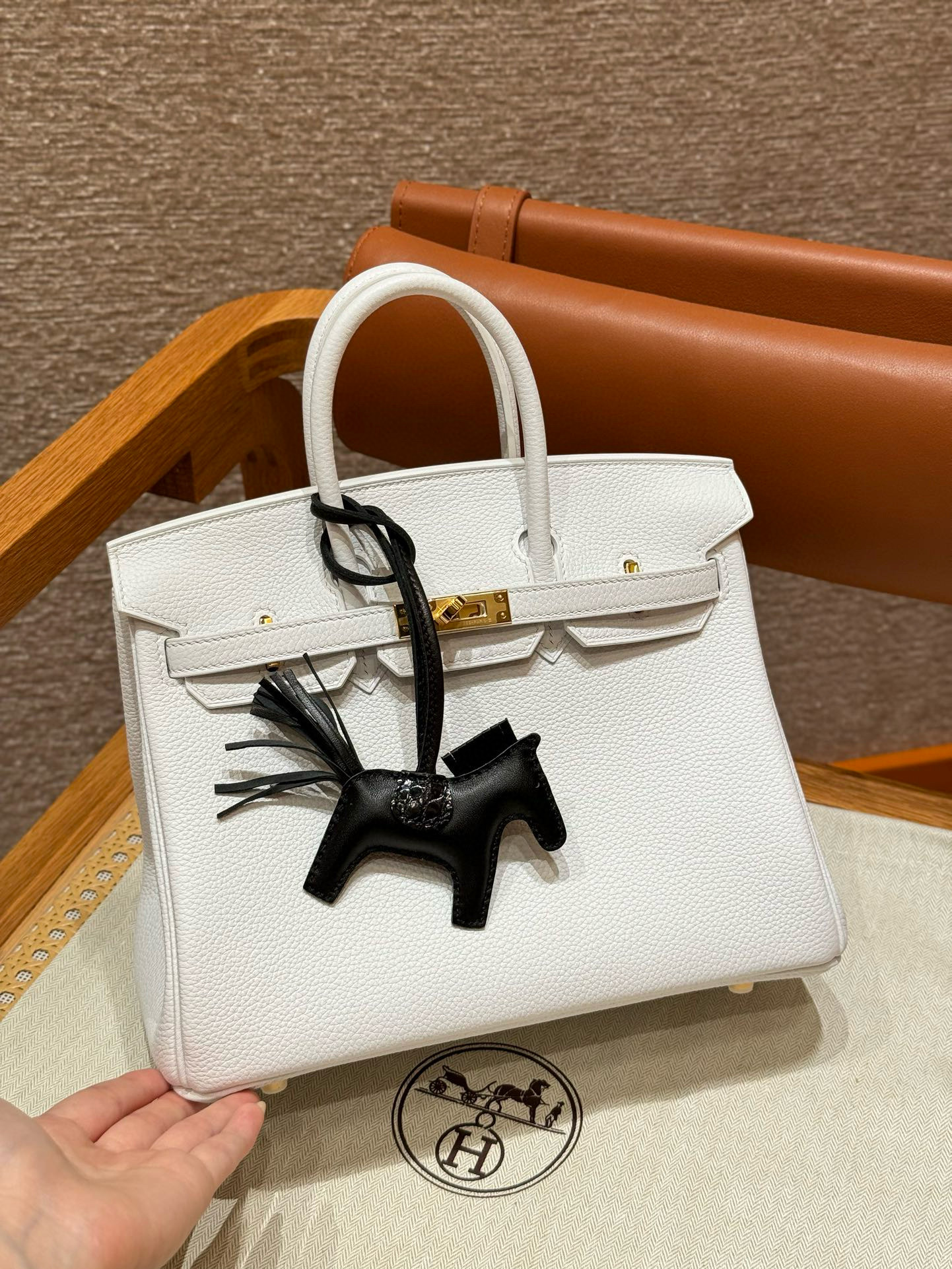 에르메스 Hermes Birkin 25cm Togo 01 Blanc/gold