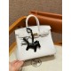 에르메스 Hermes Birkin 25cm Togo 01 Blanc/gold