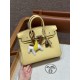 에르메스 Hermes Birkin 25cm Togo 1Z Jaune Poussin/silver