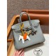 에르메스 Hermes Birkin 25cm Togo 4Z Gris Mouette/silver