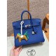 에르메스 Hermes Birkin 25cm Togo 7T Blue electric/silver