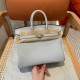 에르메스 Hermes Birkin 25cm Togo 08 Blue pale/silver