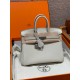 에르메스 Hermes Birkin 25cm Togo 8L Beton/silver