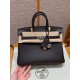 에르메스 Hermes Birkin 25cm Togo 46 Ebene and 37 Gold/silver