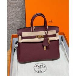 에르메스 Hermes Birkin 25cm Togo 55 Rouge H/gold