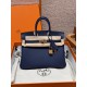 에르메스 Hermes Birkin 25cm Togo 73 Blue saphir/gold