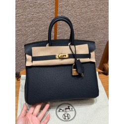 에르메스 Hermes Birkin 25cm Togo 76 Blue indigo/gold