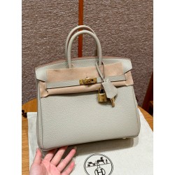 에르메스 Hermes Birkin 25cm Togo 80 Gris Perle/gold